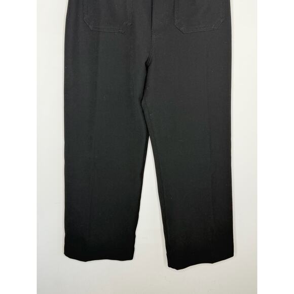 Maeve By Anthropologie The Colette Cropped Wide Leg Pants Black Womens 31 NWT - Picture 6 of 12